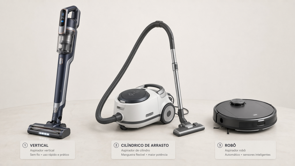 Comparação entre diferentes modelos de aspirador de pó e características térmicas