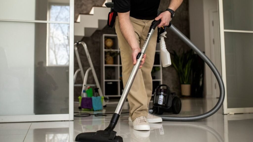 aspirador em piso molhado