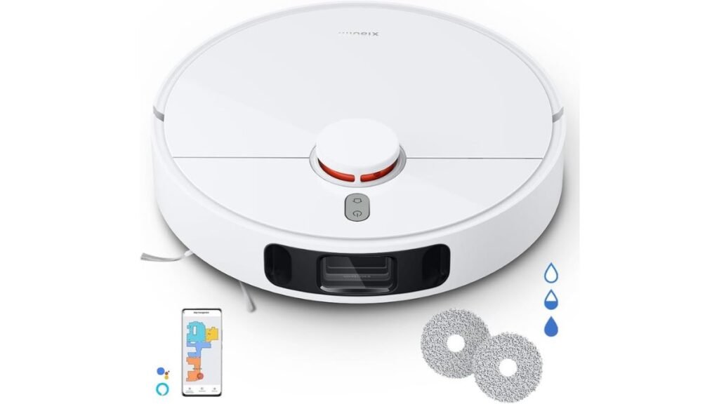 XIAOMI Robot Vacuum S10 - Robot aspirador e lava-chão com planeamento inteligente de rotas, sucção de 4000 Pa, três níveis de lavagem, branco