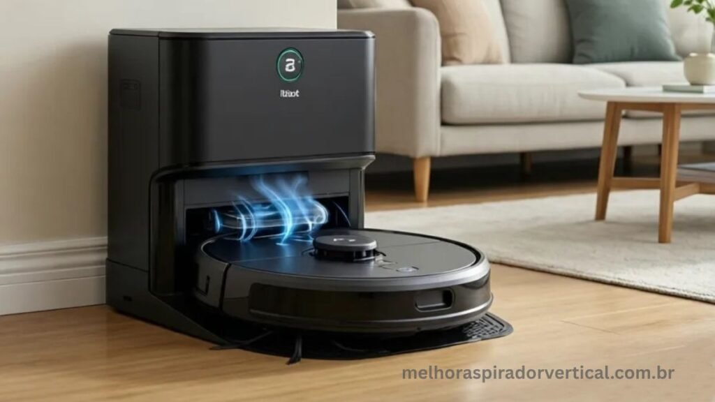 Roomba i7+ retornando automaticamente à Clean Base para esvaziamento automático do reservatório