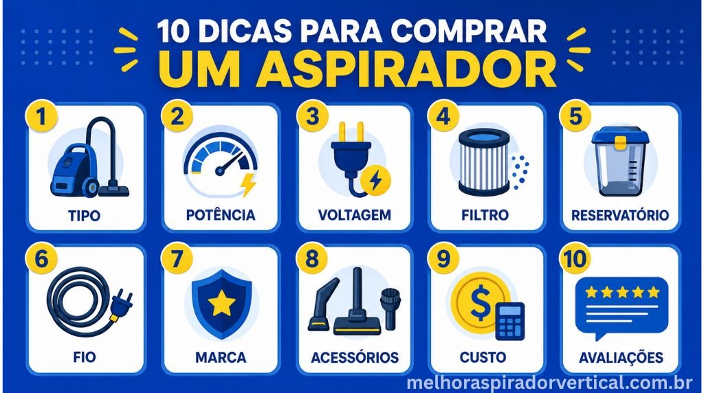 Seção de perguntas frequentes sobre o que saber antes de comprar um aspirador de pó