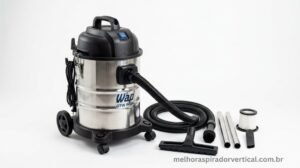 Aspirador WAP GTW Inox em destaque com design metálico sobre fundo branco