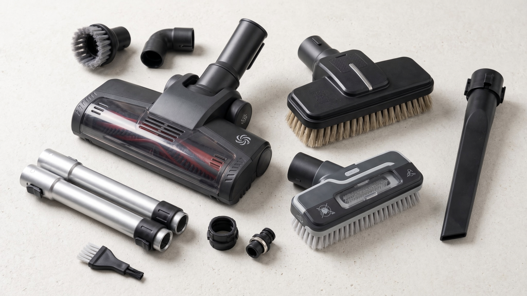Conjunto de acessórios e bocais para diferentes superfícies